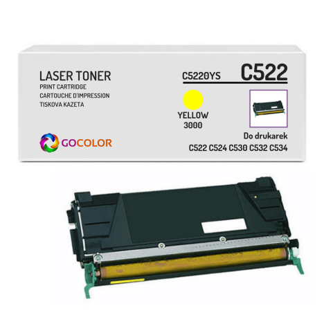 EOL Toner do LEXMARK C522 00C5220YS Yellow Zamiennik