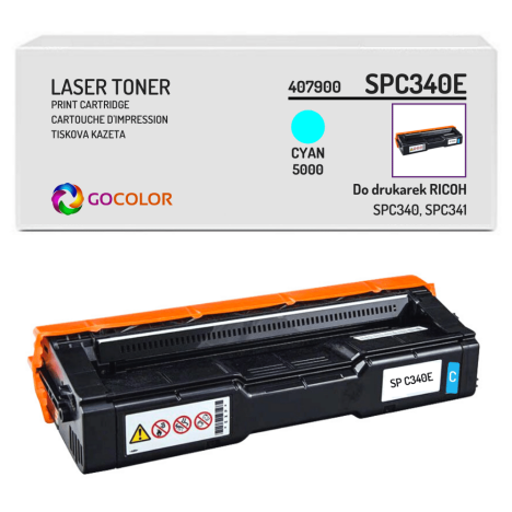 Toner do RICOH SPC340E 407900 Cyan zamiennik