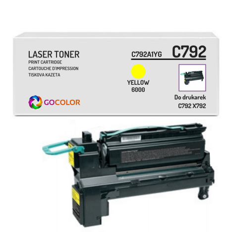 EOL Toner do LEXMARK C792 X792 C792A1YG Yellow Zamiennik