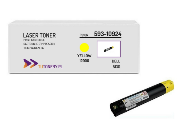 Toner do DELL 5130 P614K Yellow 593-10924 Zamiennik