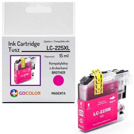 Tusz do BROTHER LC225XLM Magenta zamiennik