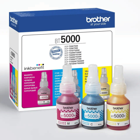 Brother oryginalny Tusz BT5000CLVAL CMY 3-pak