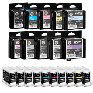 Epson oryginalny tusz T46S1 T462 T46S3 T46S4 T46S5 T46S6 T46S7 T46S8 T46S9 T46SD SureColor SCP700 10x 25ml 