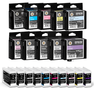 Epson oryginalny tusz T46S1 T462 T46S3 T46S4 T46S5 T46S6 T46S7 T46S8 T46S9 T46SD SureColor SCP700 10x 25ml 