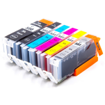 6 X TUSZ do CANON PGI550XL CLI551XL black pigment / black / cyan / magenta / yellow zamiennik - 3