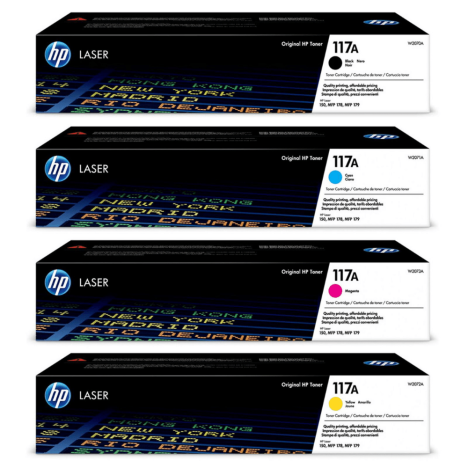 HP oryginalny toner 117A zestaw 4 sztuki