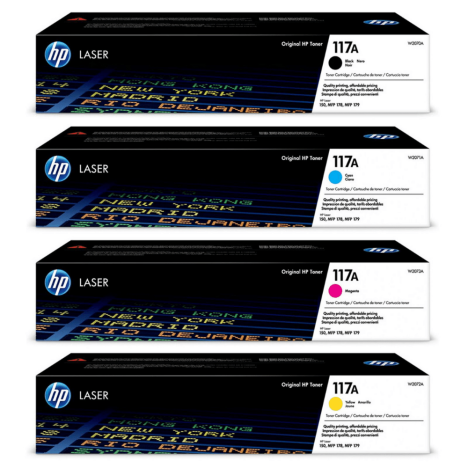 HP oryginalny toner 117A zestaw 4 sztuki
