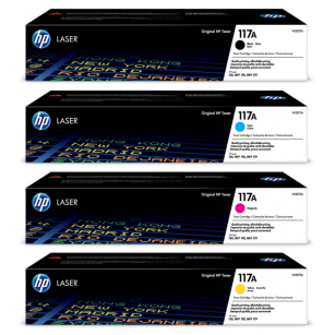 HP oryginalny toner 117A zestaw 4 sztuki