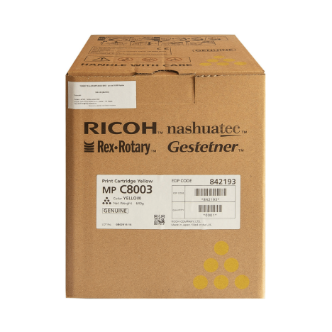 EOL Ricoh oryginalny toner MPC8003 842193 yellow