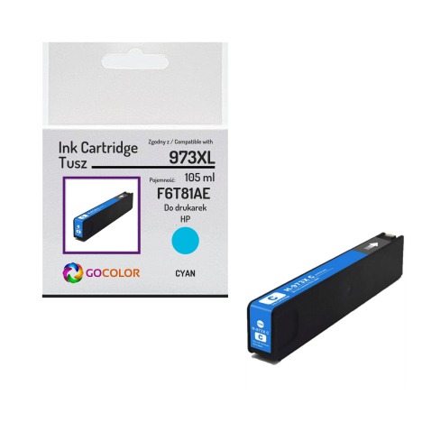 Tusz do HP F6T81AE 973XL Cyan Zamiennik