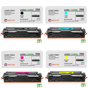 4 X TONER do HP 219A W2190A W2191A W2192A W2193A Color LaserJet Pro MFP 3302 PRO 3202 Z CHIPEM