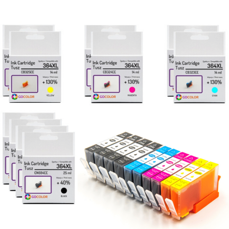 10 X TUSZ do HP 364XL CN684E CB323E CB324E CB325E Zamiennik