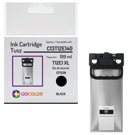 Tusz do EPSON T12E XL C13T12E140 WorkForce WF-M5399 WF-M5899 199.0ml 10.0K black zamiennik