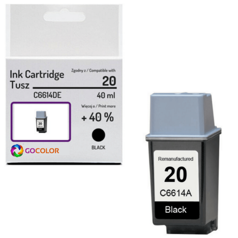 EOL Tusz do HP C6614DE 20 Black Zamiennik