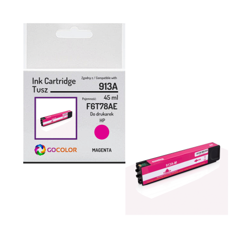 Tusz do HP F6T78AE 913A Magenta Zamiennik