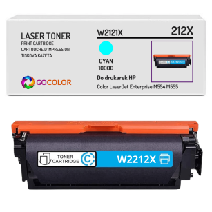 Toner do HP 212X W2121X Color LaserJet Enterprise M554 M555 cyan zamiennik 10.0K