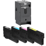 Epson oryginalny tusz 408 T09J + oryginalny pojemnik na zużyty tusz C13T671500 4-pak - 3