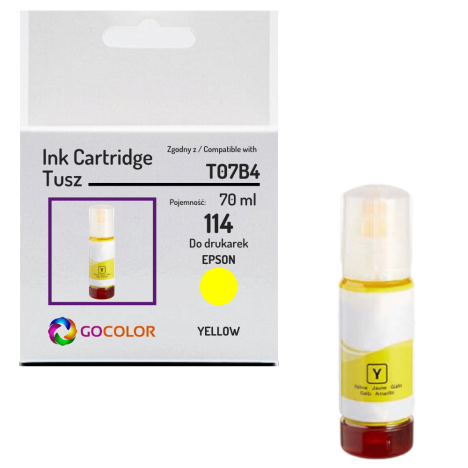 Tusz do EPSON 114 T07B4 C13T07B440 EcoTank ET8500 ET8550 yellow Zamiennik 70ml