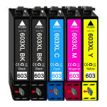 FULLBOX 5-pak TUSZ do EPSON 603XL T03A1 T03A2 T03A3 T03A4 Expression Home XP2105 XP2155 - 3