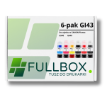 FULLBOX 6-pak TUSZ do CANON GI43BK GI43C GI43M GI43Y GI43GY GI43R - 3