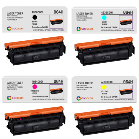 4 X TONER do CANON 064H iSENSYS MF832Cdw LBP722cdw CMYK Zamiennik 13.4K/3x10.5K