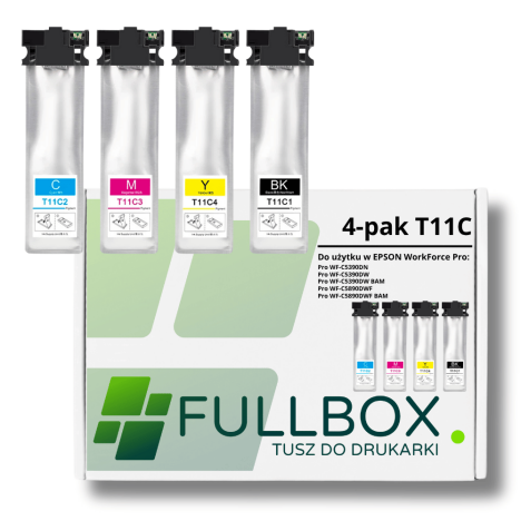 FULLBOX 4-pak TUSZ do EPSON T11C1 T11C2 T11C3 T11C4