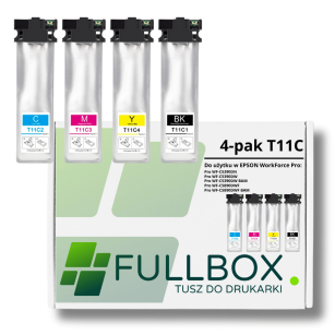 FULLBOX 4-pak TUSZ do EPSON T11C1 T11C2 T11C3 T11C4