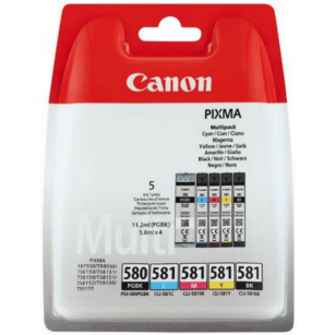 Canon oryginalny tusz PGI580PGBK CLI581 2078C005 pigment black / black / cyan / magenta / yellow 5-pak