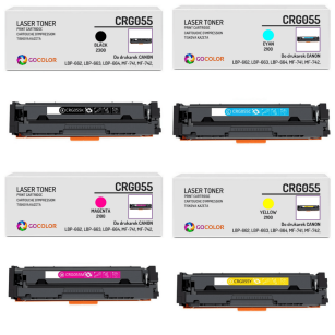 4 X TONER do CANON CRG055K CRG055C CRG055M CRG055Y zamiennik bez CHIPA