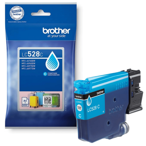 Brother oryginalny Tusz LC528C cyan