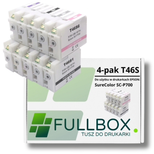 FULLBOX 10-pak TUSZ do EPSON T46S C13T46S SureColor SC-P700 10-pak 25.0ml