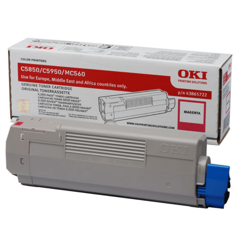 EOL OKI oryginalny toner C5850 C5950 MC560 n, dn, cdtn, mfp, 43865722 magenta