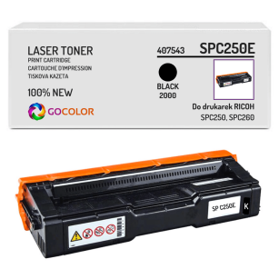 Toner do RICOH SP C250E 407543 Black nowy zamiennik 