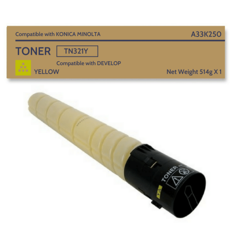 Toner do KONICA MINOLTA Bizhub C224 C284 C364 TN321Y A33K250 Yellow