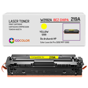 Toner do HP W2192A 219A Color LaserJet Pro MFP 3302 PRO 3202 1,2K yellow BEZ CHIPA