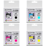 4 X Tusz do BROTHER LC521 DCP-J1310DW DCP-J1260DW CMYK zamiennik - 2