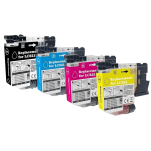 4 X TUSZ do BROTHER LC521 DCP-J1310DW DCP-J1260W CMYK zamiennik - 3