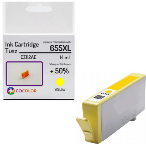 Tusz do HP CZ112AE 655XL Yellow Zamiennik