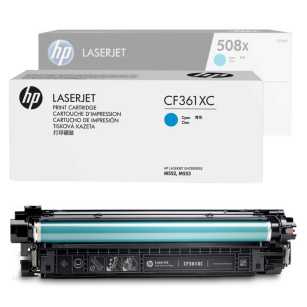 HP oryginalny toner CF361XC 508XC Color LaserJet Enterprise M552dn M553 9,5K cyan