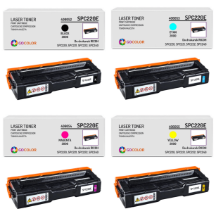 4 X TONER do RICOH SPC220E 406052 406053 406054 406055 zamiennik