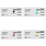 4 X TONER do HP CF540X CF541X CF542X CF543X 203X Zamiennik - 2