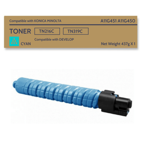 Toner do KONICA MINOLTA TN216C TN319C Cyan Bizhub C220/C280/C360 Develop Ineo +220