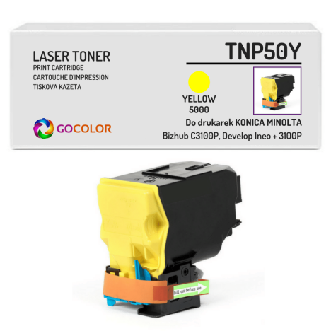 Toner do KONICA MINOLTA Bizhub C3100P Develop Ineo +3100P TNP50Y A0X5254 Yellow Zamiennik