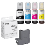 Epson oryginalny tusz 102 T03R6 C13T03R640 + oryginalny pojemnik na zużyty tusz C13T04D100 4-pak - 2