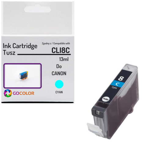 Tusz do CANON CLI8C 0621B001 Cyan 100 % nowy zamiennik