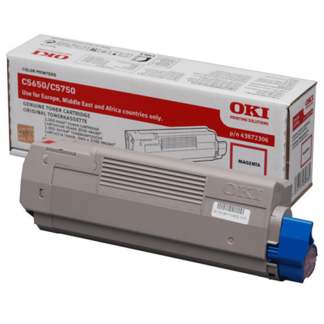 EOL OKI oryginalny toner C5650 C5750 n, dn, 43872306 magenta