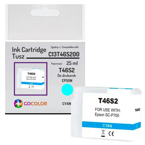 Tusz do EPSON T46S2 C13T46S200 SureColor SC-P700 25.0ml cyan zamiennik