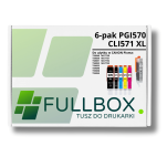 FULLBOX 6-pak TUSZ do CANON PGI570XLPGBK CLI571XLBK CLI571XLC CLI571XLM CLI571XLY CLI571XLGY - 3