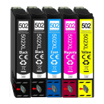 FULLBOX 5-pak TUSZ do EPSON 502XL T02W1 T02W2 T02W3 T02W4 WorkForce WF2880 - 3