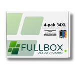 FULLBOX 4-pak tusz do EPSON 34XL T3471 T3472 T3473 T3474 WorkForce Pro WF3720 WF3725 - 2